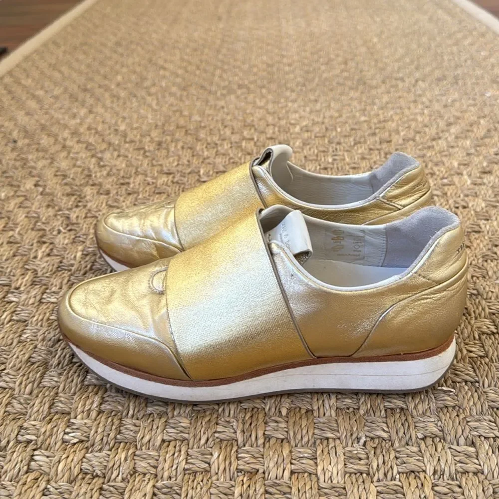 Gold Slip On Sneakers By Rag & Bone New York